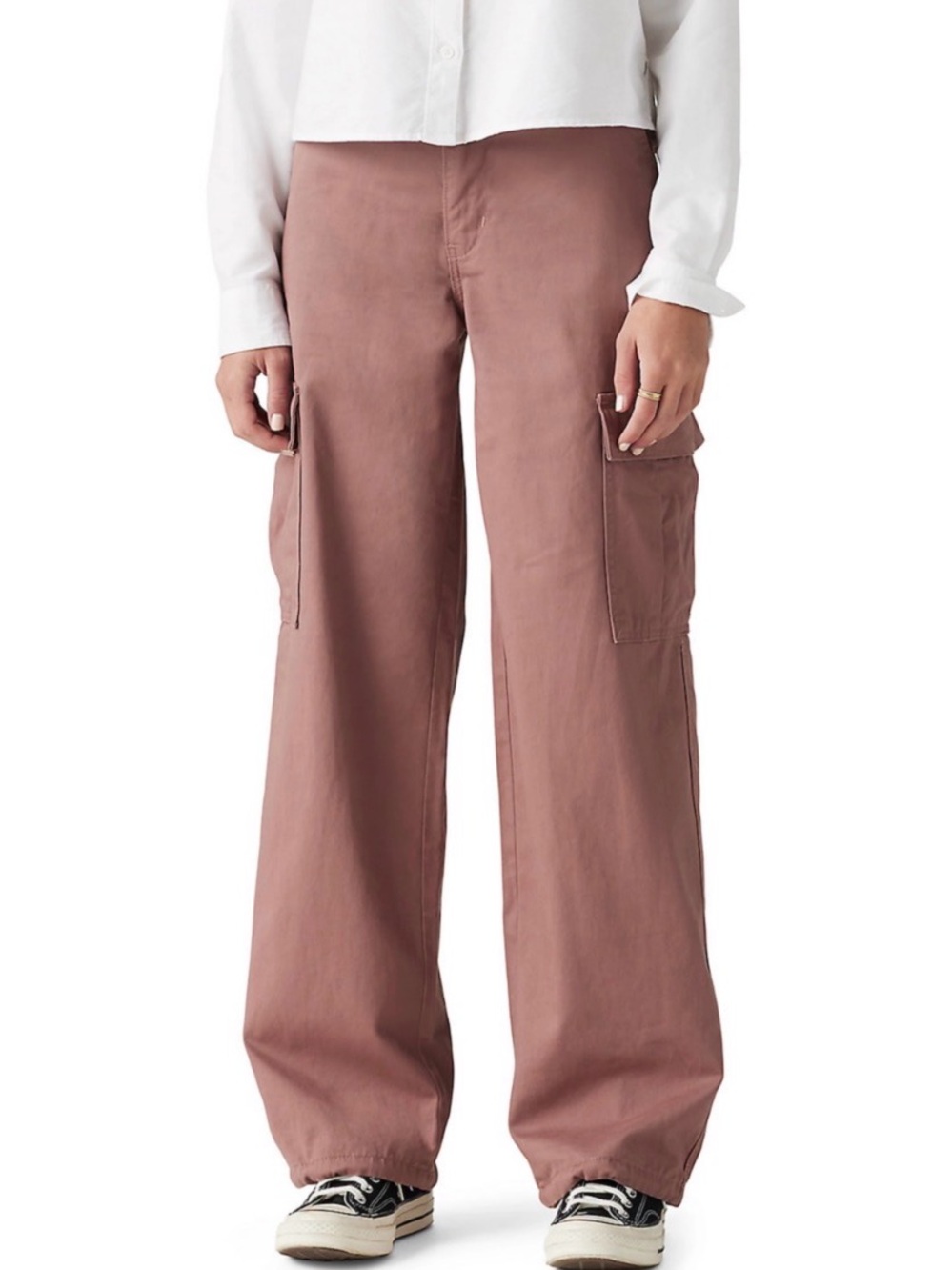 Levi's '94 Baggy Wide-Leg Cargo Pants -Dusty Rose Size 27